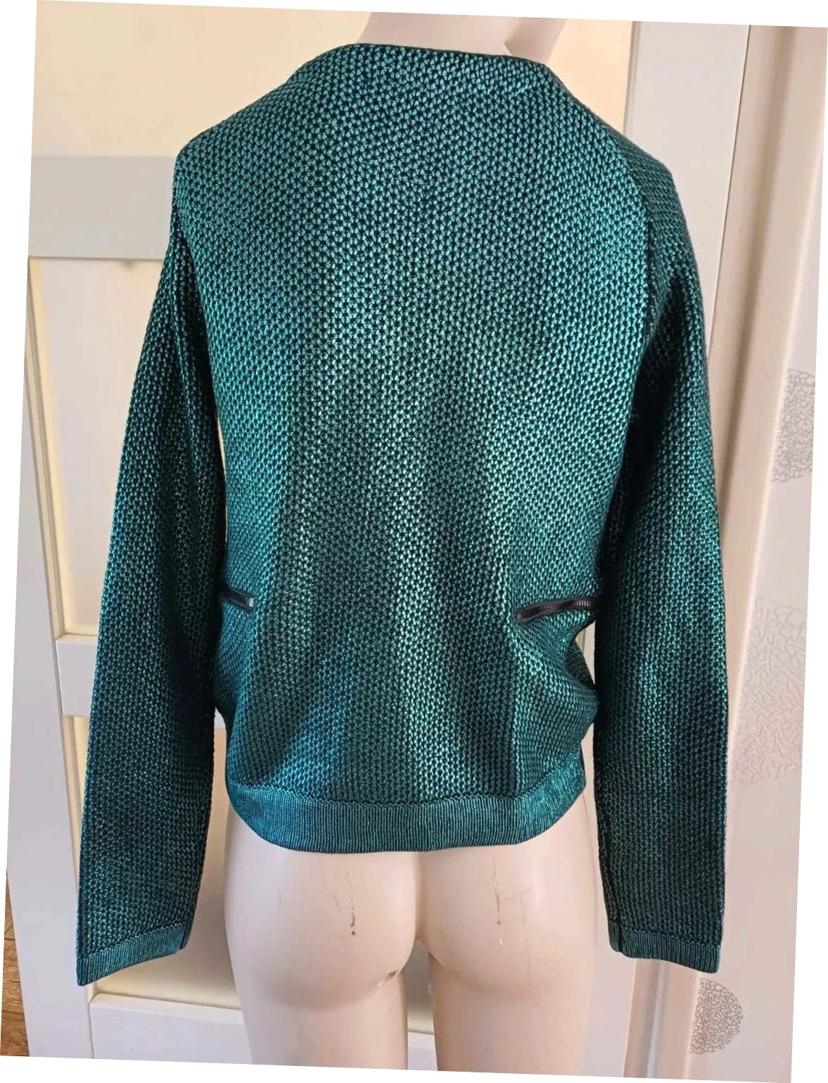 Chaqueta de punto metalizado verde esmeralda Kookaï - Talla 1 (S) – photo 2